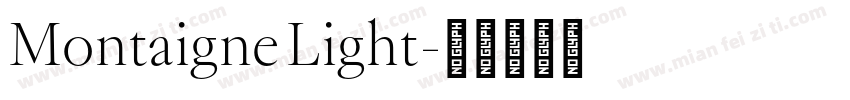 Montaigne Light字体转换
